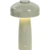 Tafellampen-Leen Bakker Tafellamp Tinn groen USB LED - 25,5x15x15 cm
