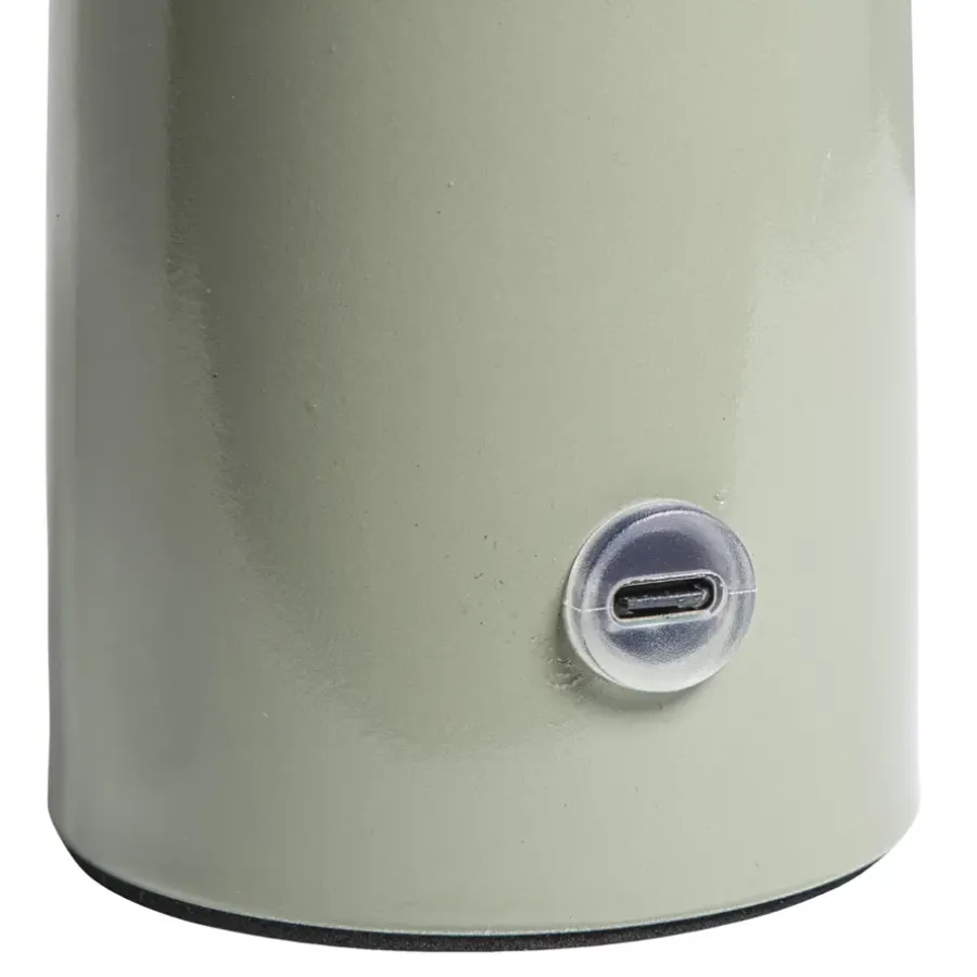 Tafellampen-Leen Bakker Tafellamp Tinn groen USB LED - 25,5x15x15 cm