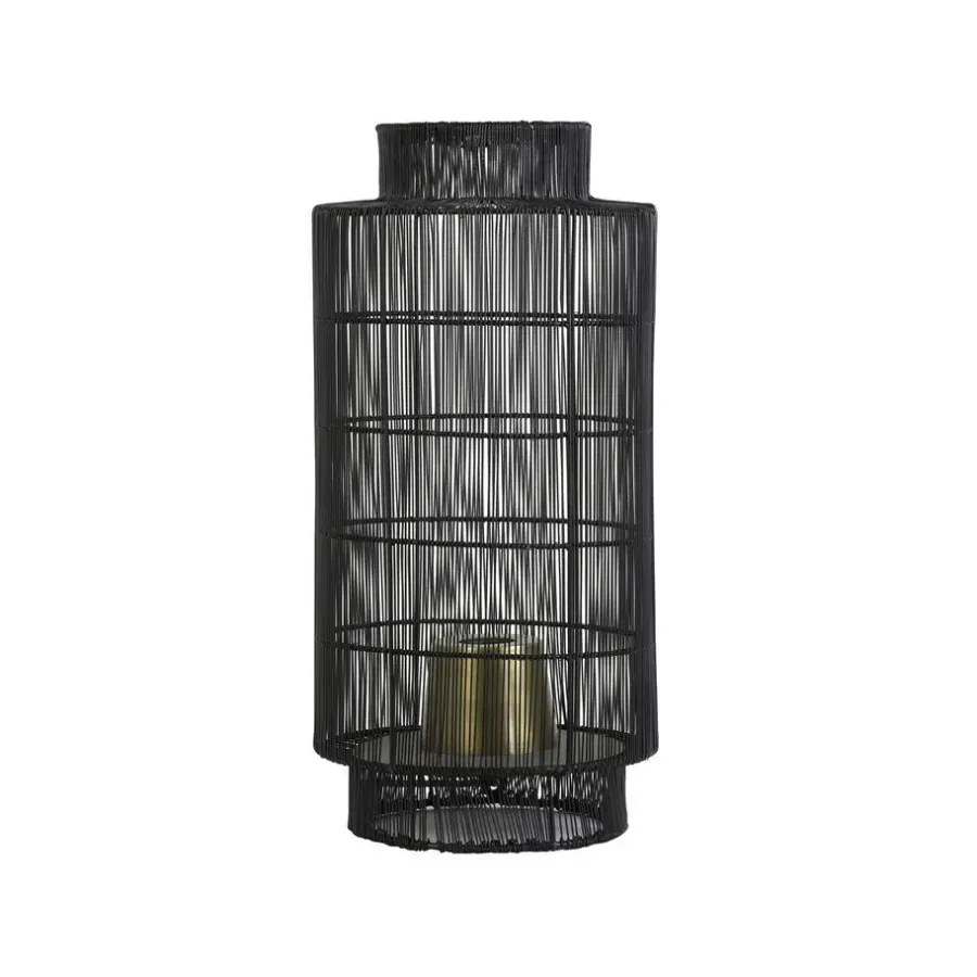 Light & Living Tafellamp/Lantaarn GRUARO - Draad Zwart-Antiek-Brons