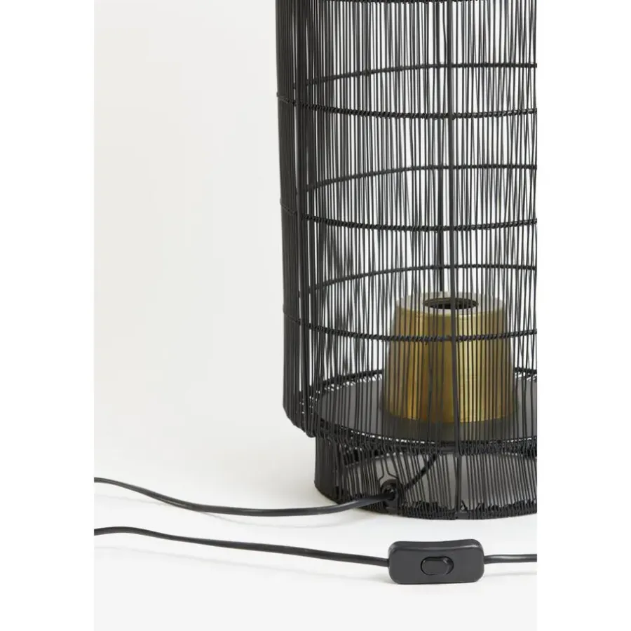 Light & Living Tafellamp/Lantaarn GRUARO - Draad Zwart-Antiek-Brons
