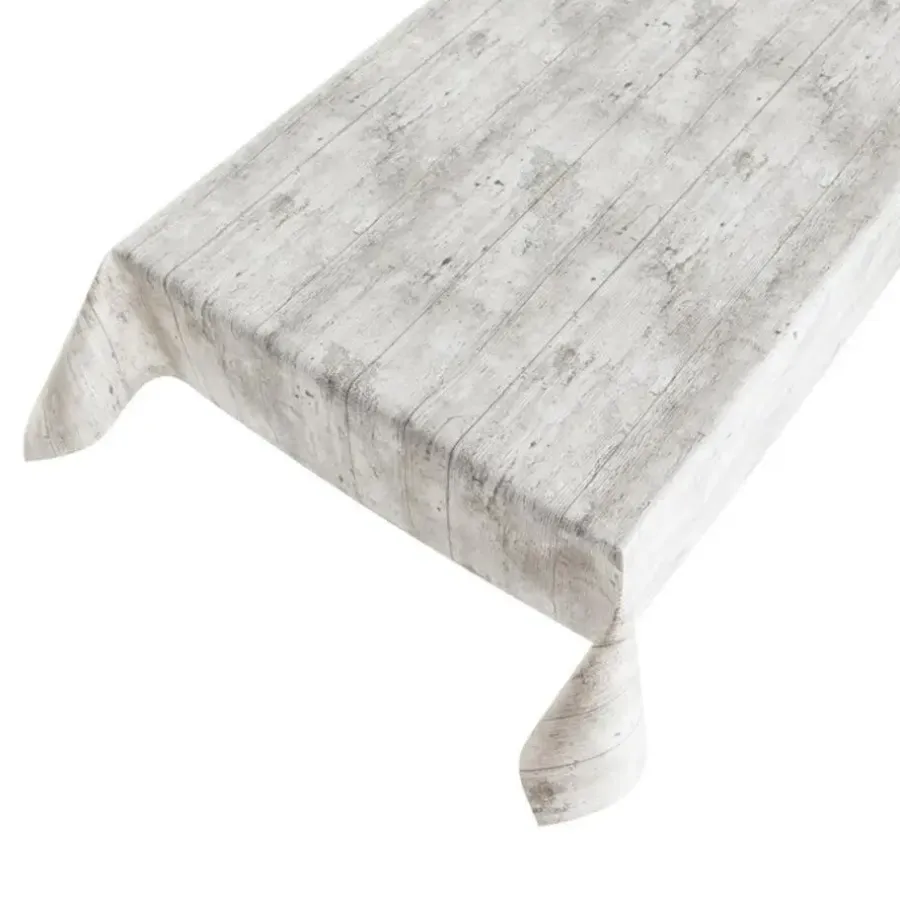 Tafelzeilen-Bellatio Design Tafelzeil - buiten - steigerhout motief - grijs - 140 x 245 cm