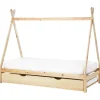 Beliani TALMONTIERS - Onderschuifbed - Lichtbruin - 90 x 200 cm - Grenenhout