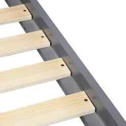 1-Persoons Bedden-Beliani TALMONTIERS - Onderschuifbed - Grijs - 90 x 200 cm - Grenenhout