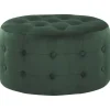 Poefen-Beliani TAMPA - Poef - Groen - 55 cm - Fluweel