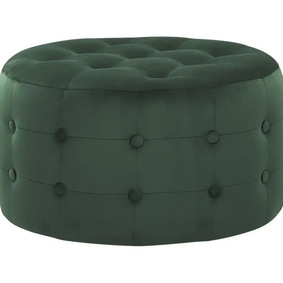 Poefen-Beliani TAMPA - Poef - Groen - 55 cm - Fluweel