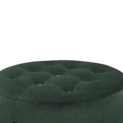 Poefen-Beliani TAMPA - Poef - Groen - 55 cm - Fluweel