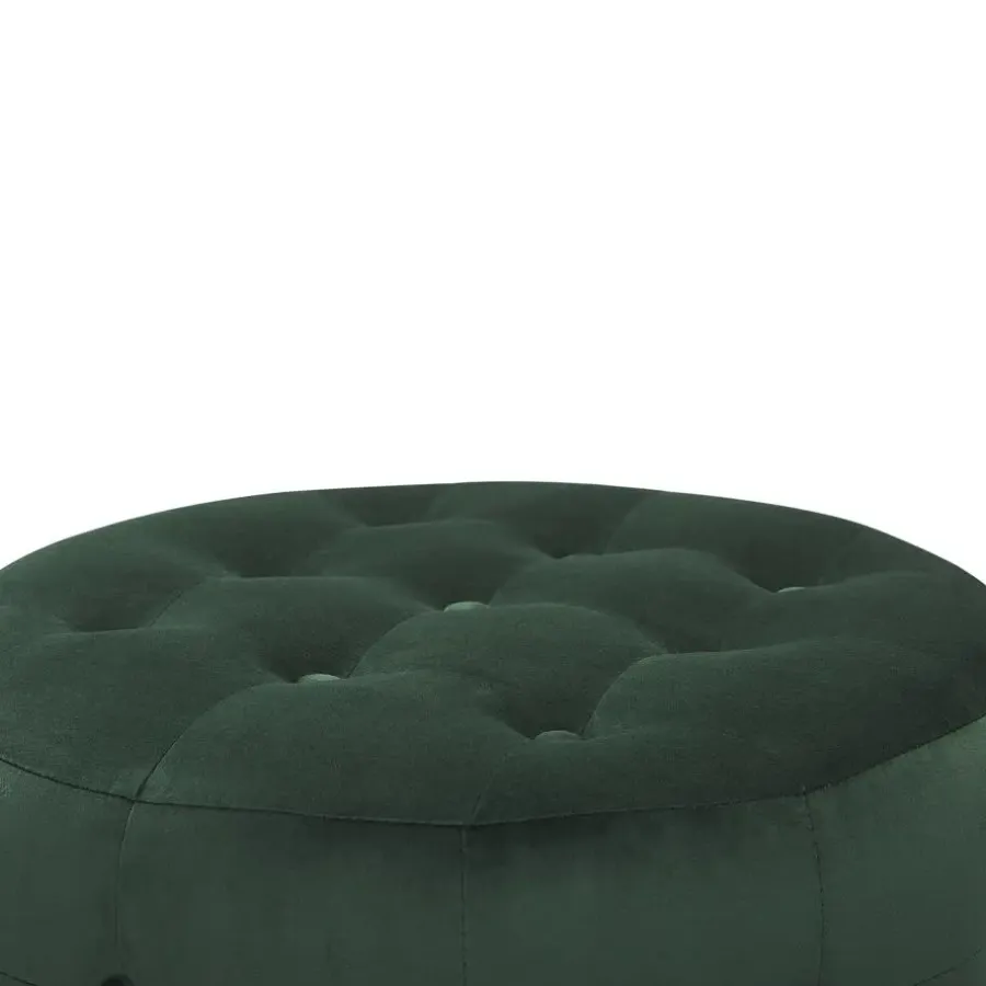 Poefen-Beliani TAMPA - Poef - Groen - 55 cm - Fluweel