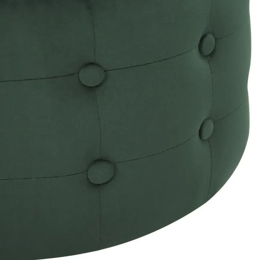Poefen-Beliani TAMPA - Poef - Groen - 55 cm - Fluweel