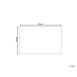 Beliani TANDYKUL - Deurmat - Natuurlijk/Zwart - 45 x 75 cm - Polyester