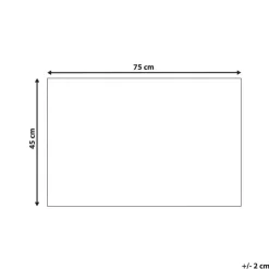 Beliani TANDYKUL - Deurmat - Natuurlijk/Zwart - 45 x 75 cm - Polyester