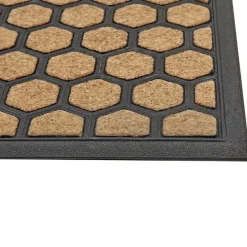 Beliani TANDYKUL - Deurmat - Natuurlijk/Zwart - 45 x 75 cm - Polyester
