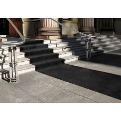 IVOL Tapijt loper Torrance - Breedte 200 cm - 2 mm dik - Zwart