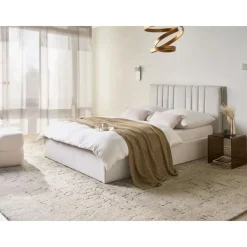 Twijfelaars-Leen Bakker TARASCON - Tweepersoonsbed - Lichtbeige - 140 x 200 cm - Stof