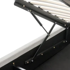 Twijfelaars-Leen Bakker TARASCON - Tweepersoonsbed - Lichtbeige - 140 x 200 cm - Stof