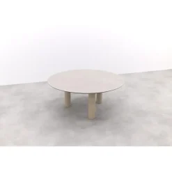 Tuintafels-4-Seasons Outdoor Taste Donato low dining tuintafel Ø160 cm. - Latte