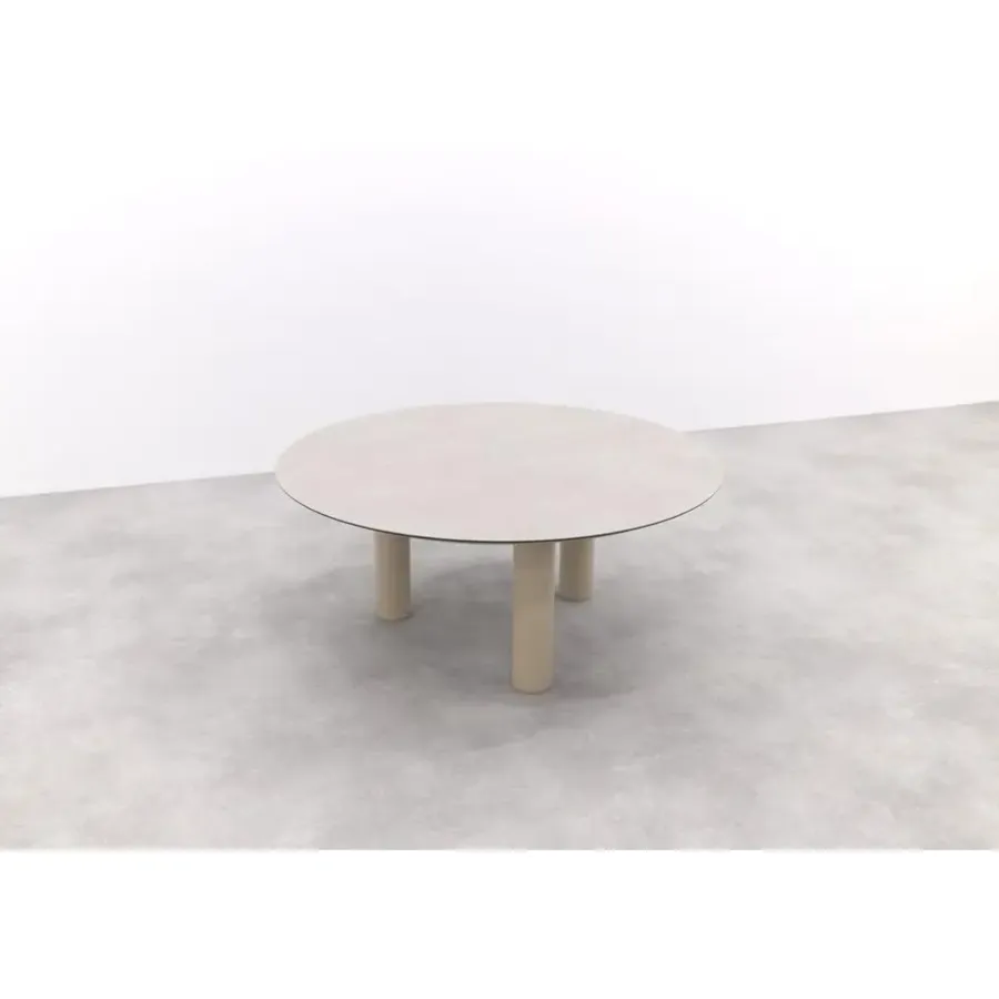 Tuintafels-4-Seasons Outdoor Taste Donato low dining tuintafel Ø160 cm. - Latte
