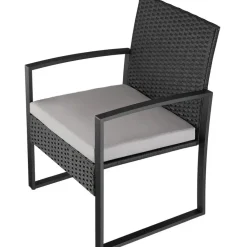 Bistro- & Balkonsets-tectake - balkonset Granada - wicker - zwart
