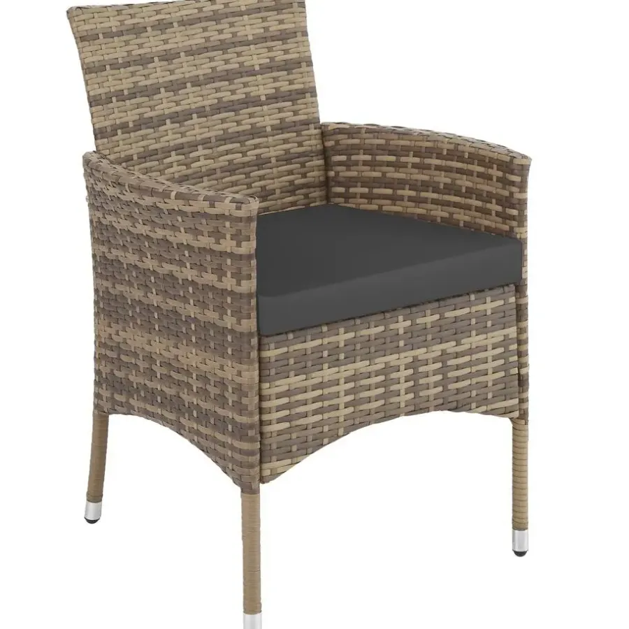 tectake - bistroset Luzern - wicker - natuurkleur