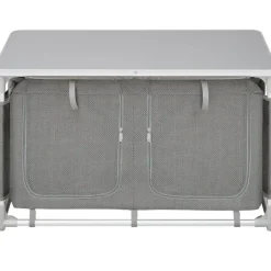 tectake - Campingkast 97x47,5x56,5cm, Grijs