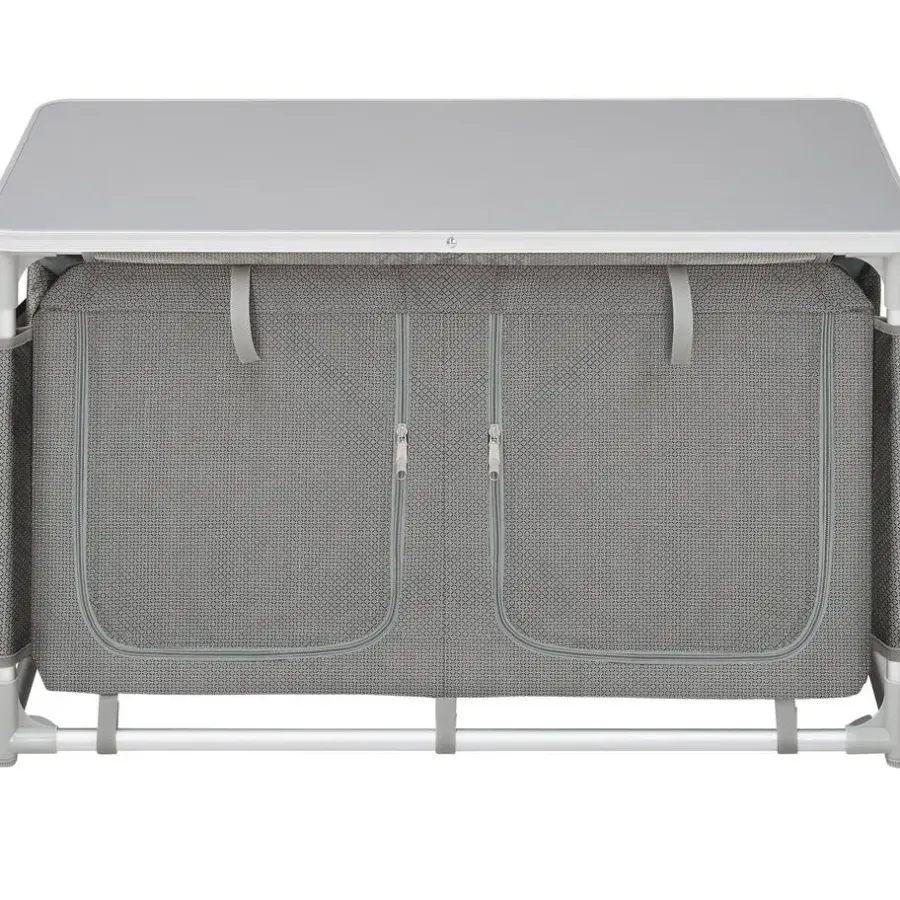 tectake - Campingkast 97x47,5x56,5cm, Grijs