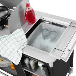Barbecues En Accessoires-tectake - Campingkeuken 116x52x107cm, Zwart