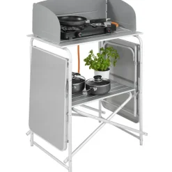 tectake - Campingkeuken 172x52x104cm, Grijs