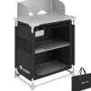 tectake - Campingkeuken 76x53,5x107cm, Zwart