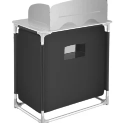 tectake - Campingkeuken 76x53,5x107cm, Zwart