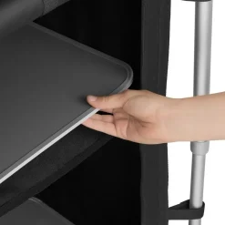 tectake - Campingkeuken 76x53,5x107cm, Zwart