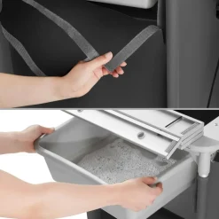 tectake - Campingkeuken 116x52x107cm, Grijs