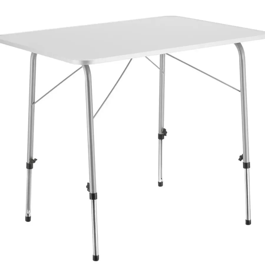 Kamperen En Outdoor-tectake - Campingtafel inklapbaar en in hoogte verstelbaar 80x60x68cm, Grijs