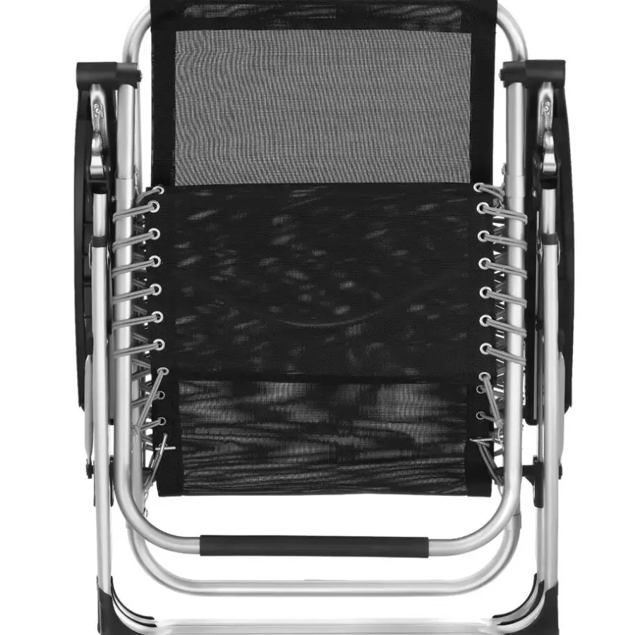 Kamperen En Outdoor-tectake - Ligbed Cloud inklapbaar, traploos verstelbaar, Zwart