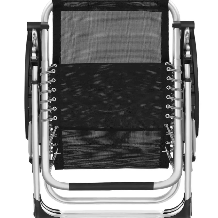 Kamperen En Outdoor-tectake - Ligbed Cloud inklapbaar, traploos verstelbaar, Zwart