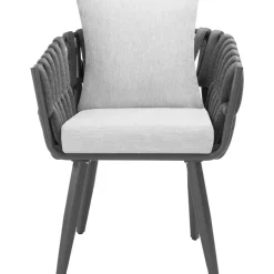 Tuinstoelen-tectake - Set van 2 stoelen Lugano in rope-design met aluminium frame