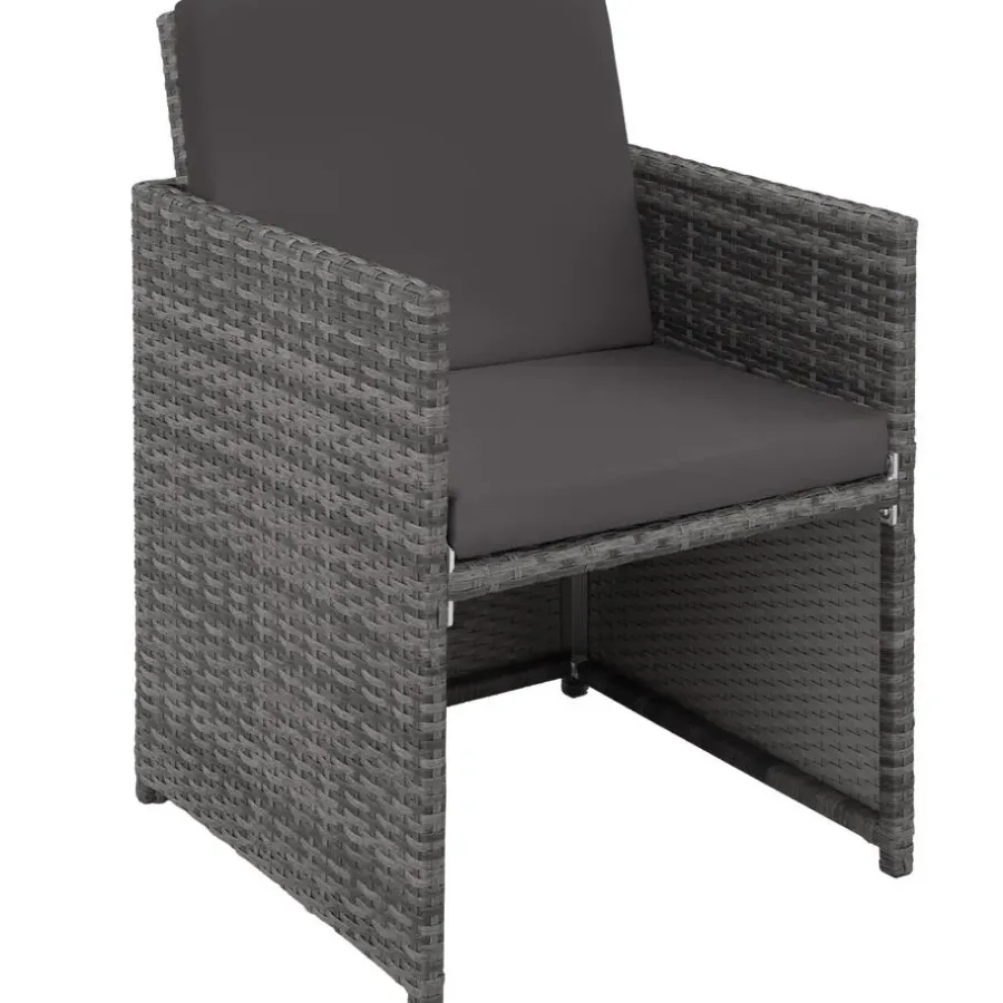 tectake - tuinset New York - wicker - grijs
