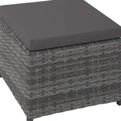 tectake - tuinset New York - wicker - grijs