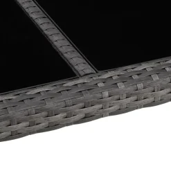 tectake - tuinset Porto 6 + 1 - wicker - grijs