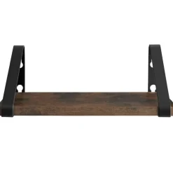 Wandplanken-tectake 3 wandplanken Cowell, Industrieel Hout Donker, Rustiek