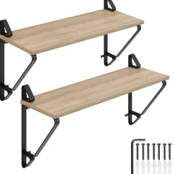 Wandplanken-tectake 2 wandplanken Irvine, Industrieel Licht Hout, Eiken Sonoma
