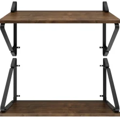 Wandplanken-tectake 2 wandplanken Irvine, Industrieel Hout Donker, Rustiek