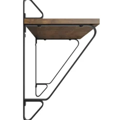Wandplanken-tectake 2 wandplanken Irvine, Industrieel Hout Donker, Rustiek