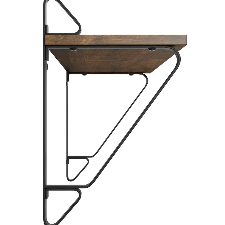 Wandplanken-tectake 2 wandplanken Irvine, Industrieel Hout Donker, Rustiek