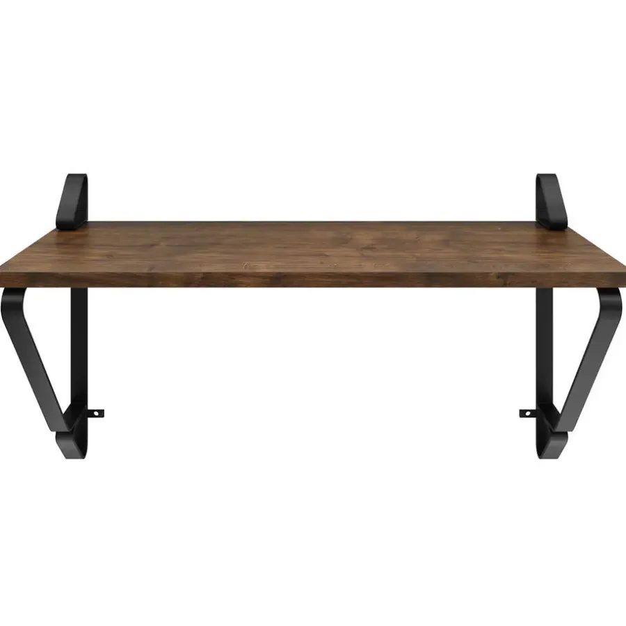 Wandplanken-tectake 2 wandplanken Irvine, Industrieel Hout Donker, Rustiek