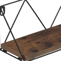 tectake 2 wandplanken Rockport, Industrieel Hout Donker, Rustiek