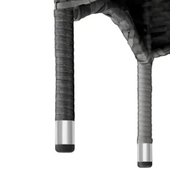 tectake 2 Wicker tuinstoelen met 4 kussenhoezen , Grijs/lichtgrijs