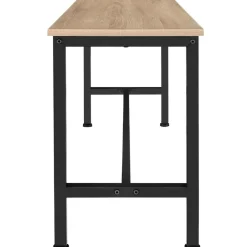 Bankjes-tectake 2 Zitbanken Fairfield, Industrieel Licht Hout, Eiken Sonoma