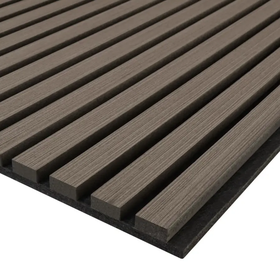 Wandpanelen-tectake Akoestische panelen Sonic Wall houtlook, Eiken Grijs