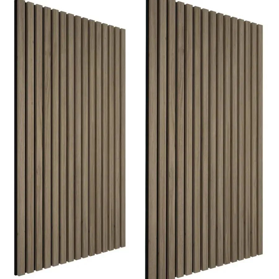 tectake Akoestische panelen Sonic Wall houtlook, Donker Eiken