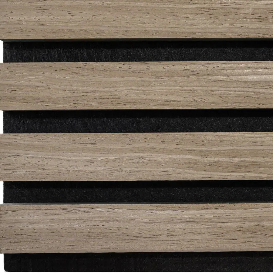 tectake Akoestische panelen Sonic Wall houtlook, Donker Eiken