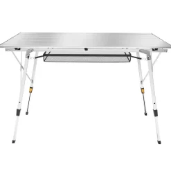 Kamperen En Outdoor-tectake Aluminium klaptafel Bastiaan in hoogte verstelbaar , Zilver